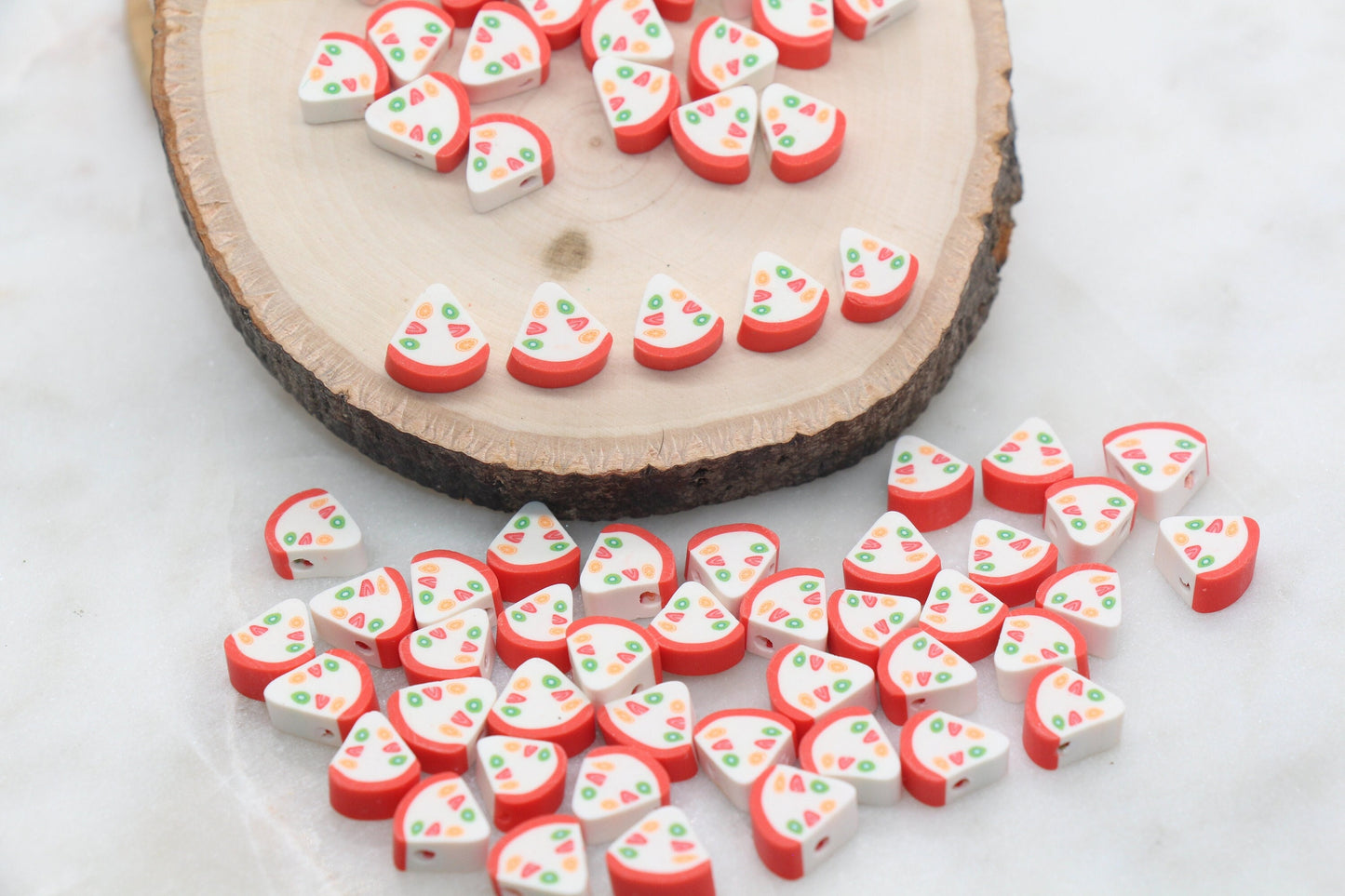 Fruit Cake Clay Beads, Dessert Polymer Clay Beads, Jewelry Beads, Bead for Bracelet #272