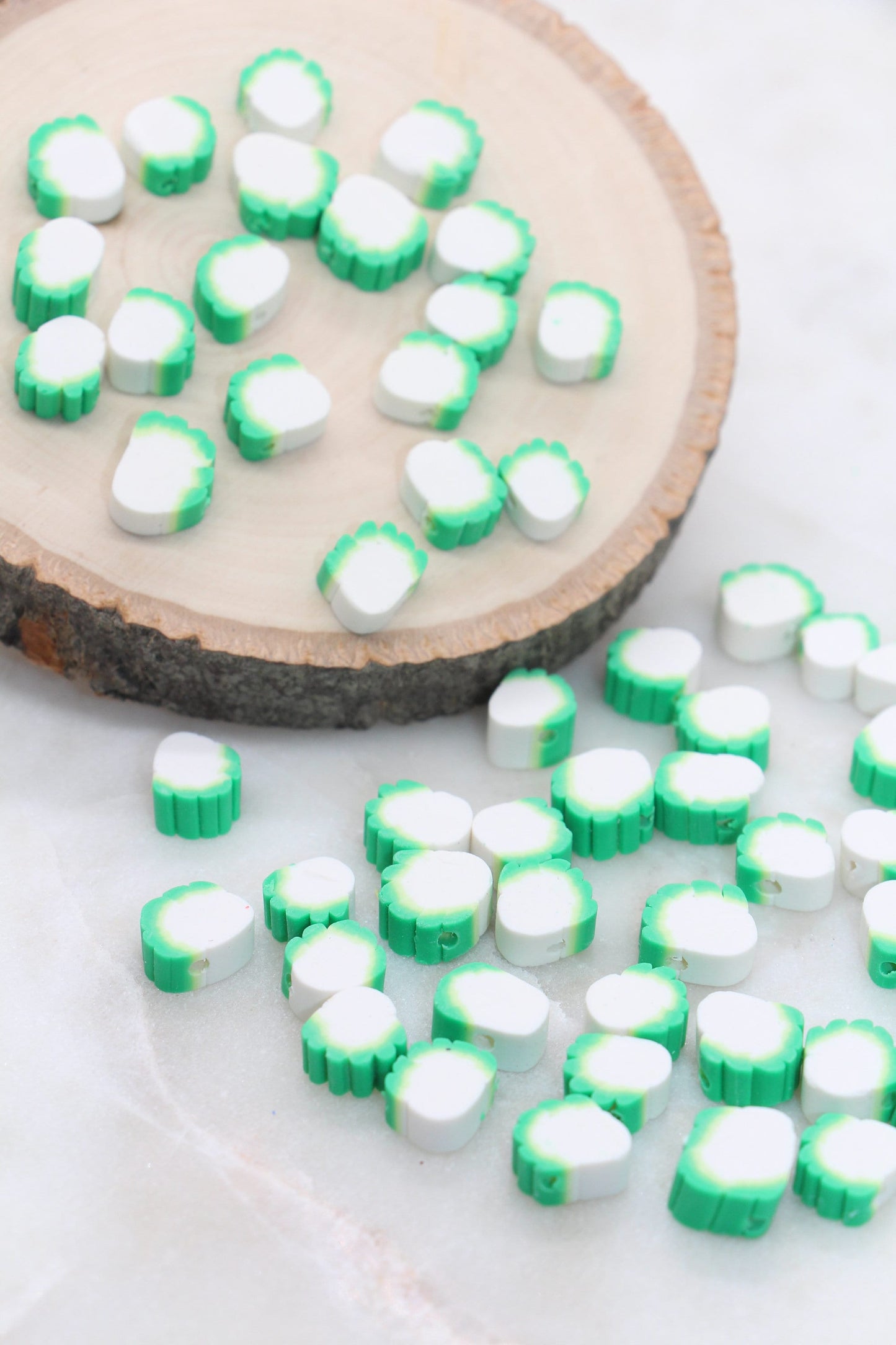 Napa Cabbage Polymer Clay Beads, Vegetable Cane Beads, Fake Food Beads, Jewelry Beads, Bead for Bracelet #280