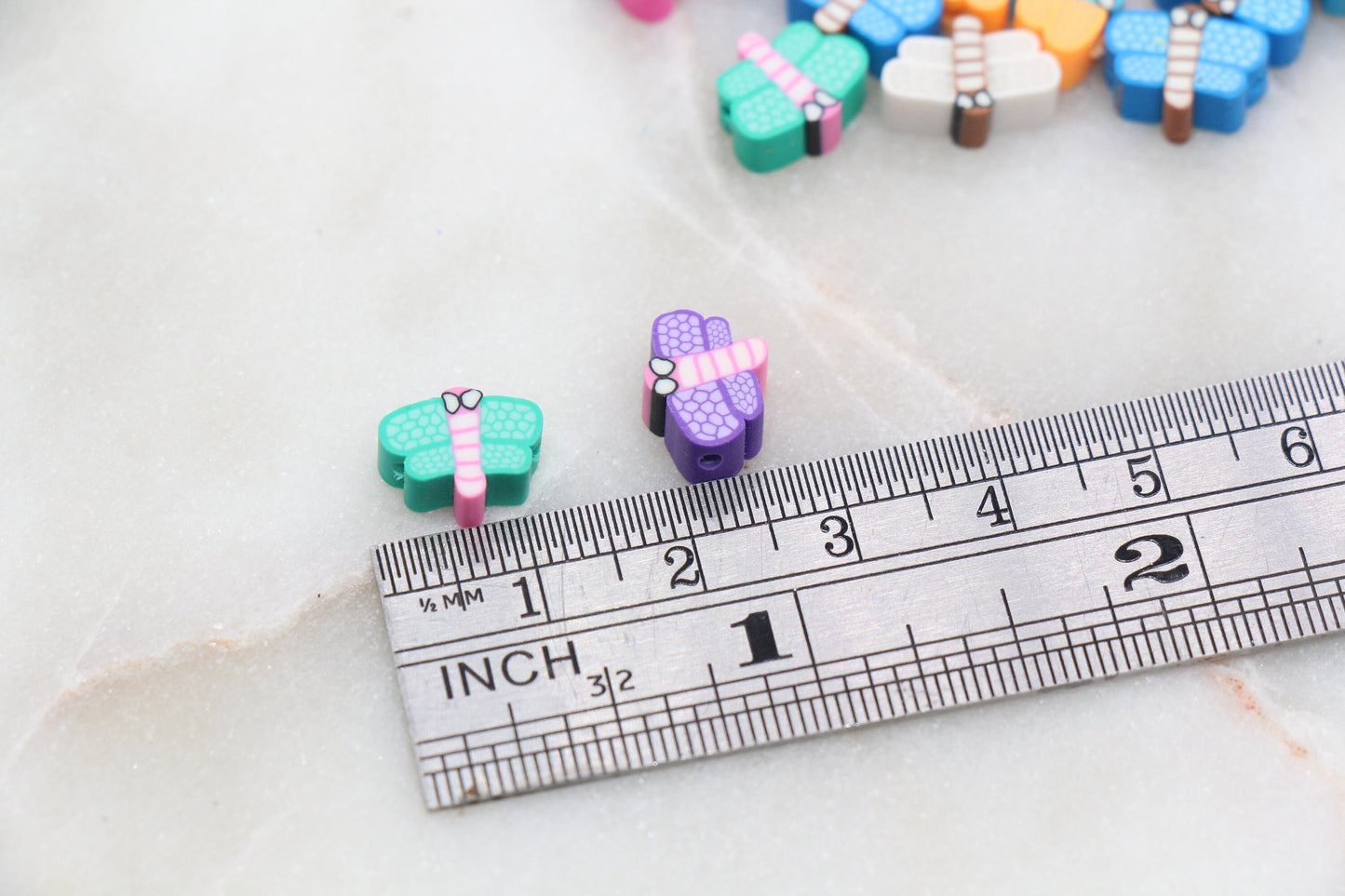Dragonfly Polymer Clay Beads, Assort Dragonfly Clay Beads, Jewelry Beads, Bead for Bracelet #281