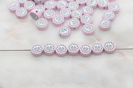 Kawaii Sheep Polymer Clay Beads, Animal Themed Clay Beads, Jewelry Beads #326