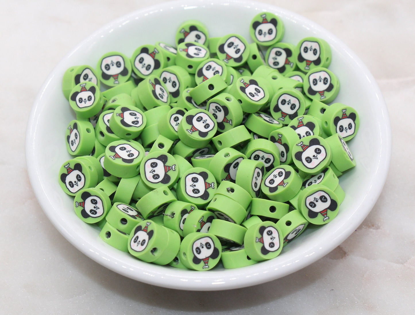 Panda Polymer Clay Beads, Mix Panda Clay Beads, Jewelry Beads, Beads for Bracelet #325