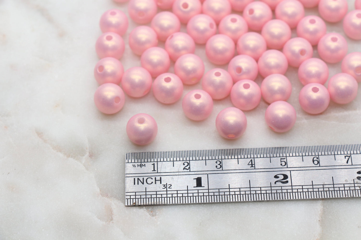 10mm Pink Shimmer Gumball Beads, Round Acrylic Loose Beads, Bubblegum Beads, Chunky Beads, Gumball Beads, Smooth Plastic Beads #2690