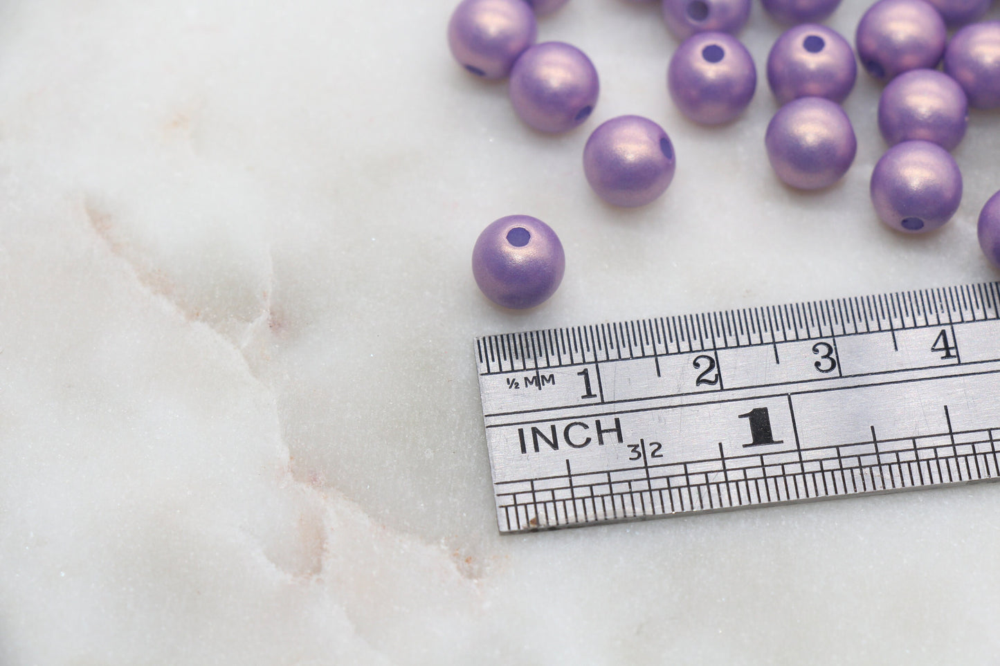 8mm Grape Purple Shimmer Gumball Beads, Round Acrylic Loose Beads, Bubblegum Beads, Chunky Beads, Smooth Round Plastic Beads #2698