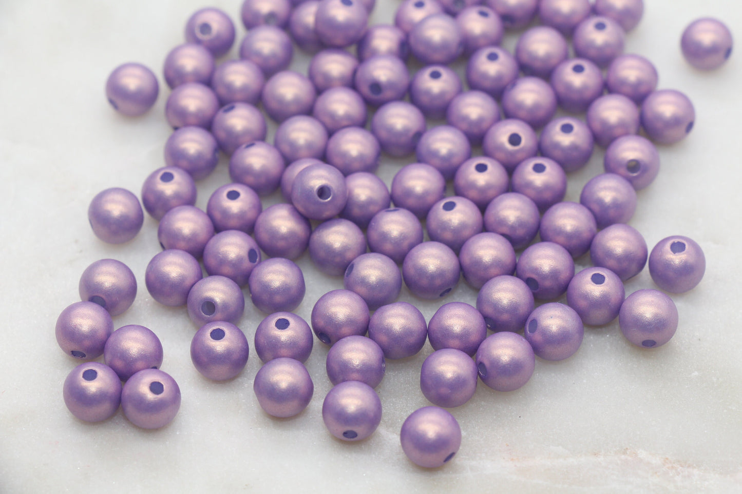 8mm Grape Purple Shimmer Gumball Beads, Round Acrylic Loose Beads, Bubblegum Beads, Chunky Beads, Smooth Round Plastic Beads #2698