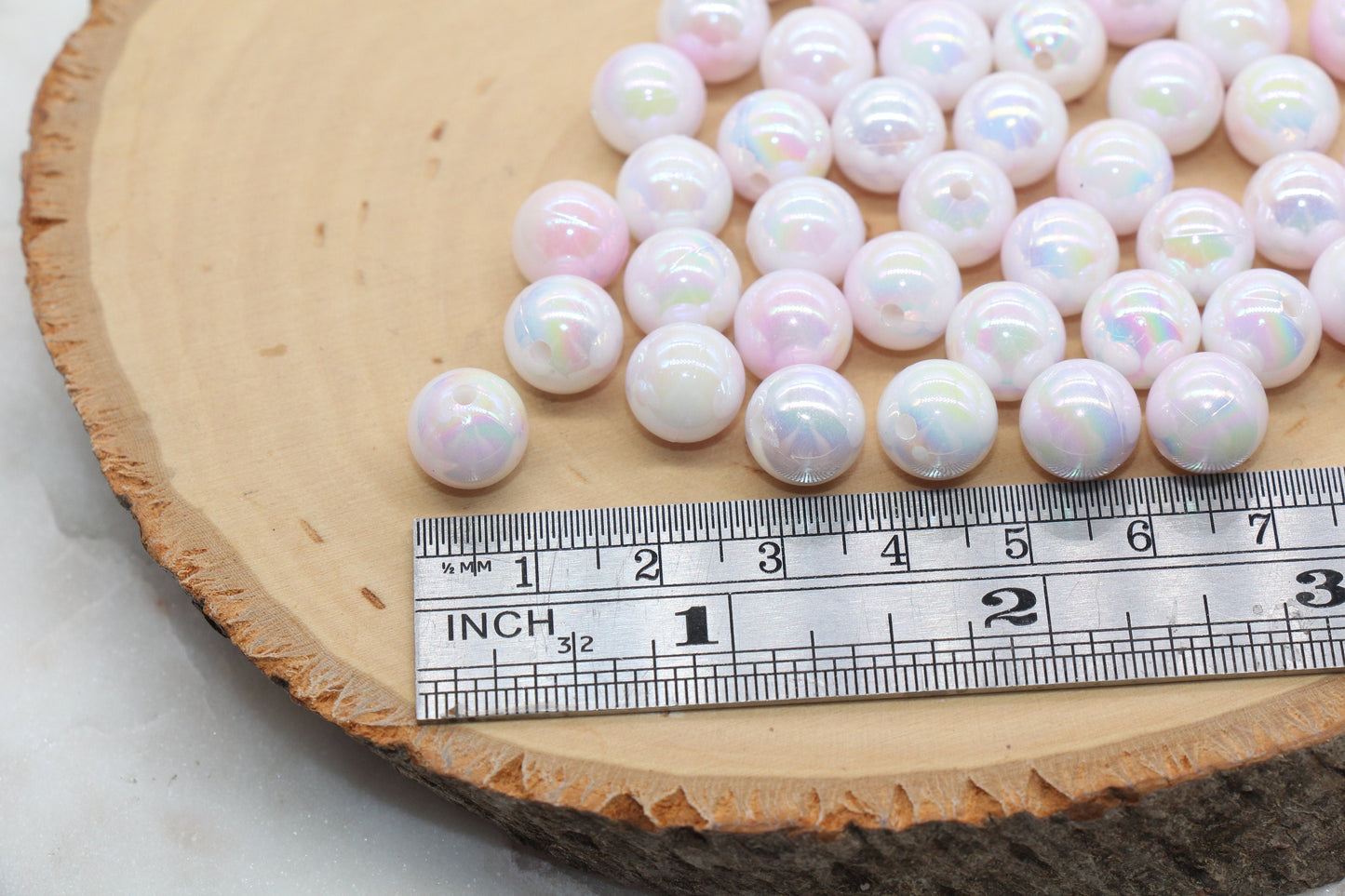 10mm Pink Ombre Round Beads, Acrylic Gumball Bead, Iridescent Round Beads, Bubblegum Beads, Plastic Round Bead, Jewelry Beads#2706