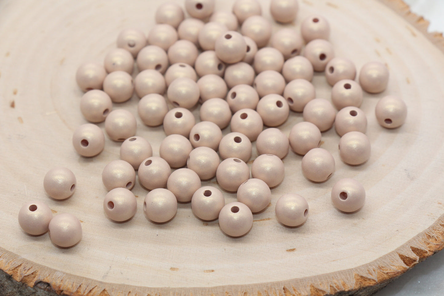 8mm Golden Brown Shimmer Gumball Beads, Round Acrylic Loose Beads, Bubblegum Beads, Chunky Beads, Smooth Round Plastic Beads #2808