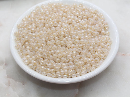 Assorted vibrant seed beads in various colors and sizes, ideal for crafting jewelry such as bracelets and necklaces and other craft