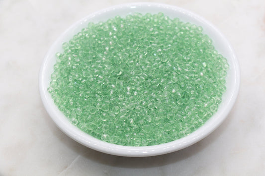 4mm Light Green Transparent Faceted Rondelle Beads, Green Faceted Acrylic Loose Beads, Bubblegum Beads, Bead for Bracelet #2868