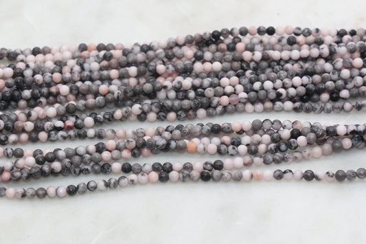 Pink Zebra Jasper Beads, Smooth Gemstones Round Beads, Sizes 4mm 6mm 8mm 10mm,12mm, #15