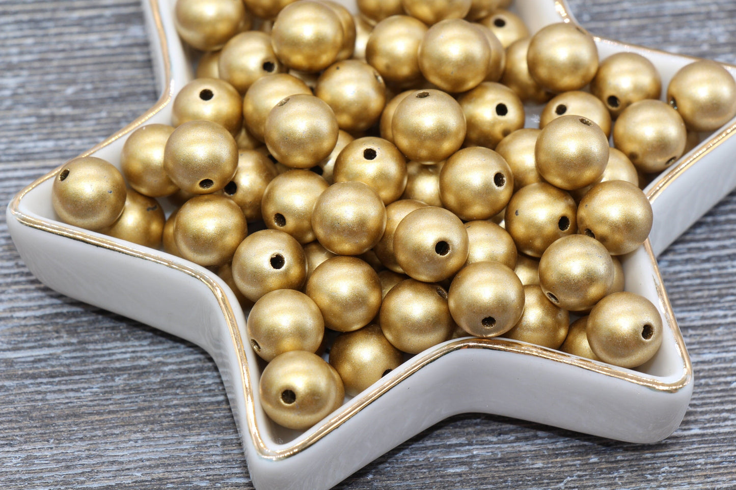 10mm Matte Gold Gumball Beads, Metallic Gold Round Acrylic Loose Beads, Bubblegum Beads, Chunky Beads, Gumball Beads, Bubble Gum Beads, #317