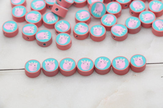 Unicorn Polymer Clay Beads, Kawaii Unicorn Cane Beads, Unicorn Clay Beads, Jewelry Beads, Beads for Bracelet #301