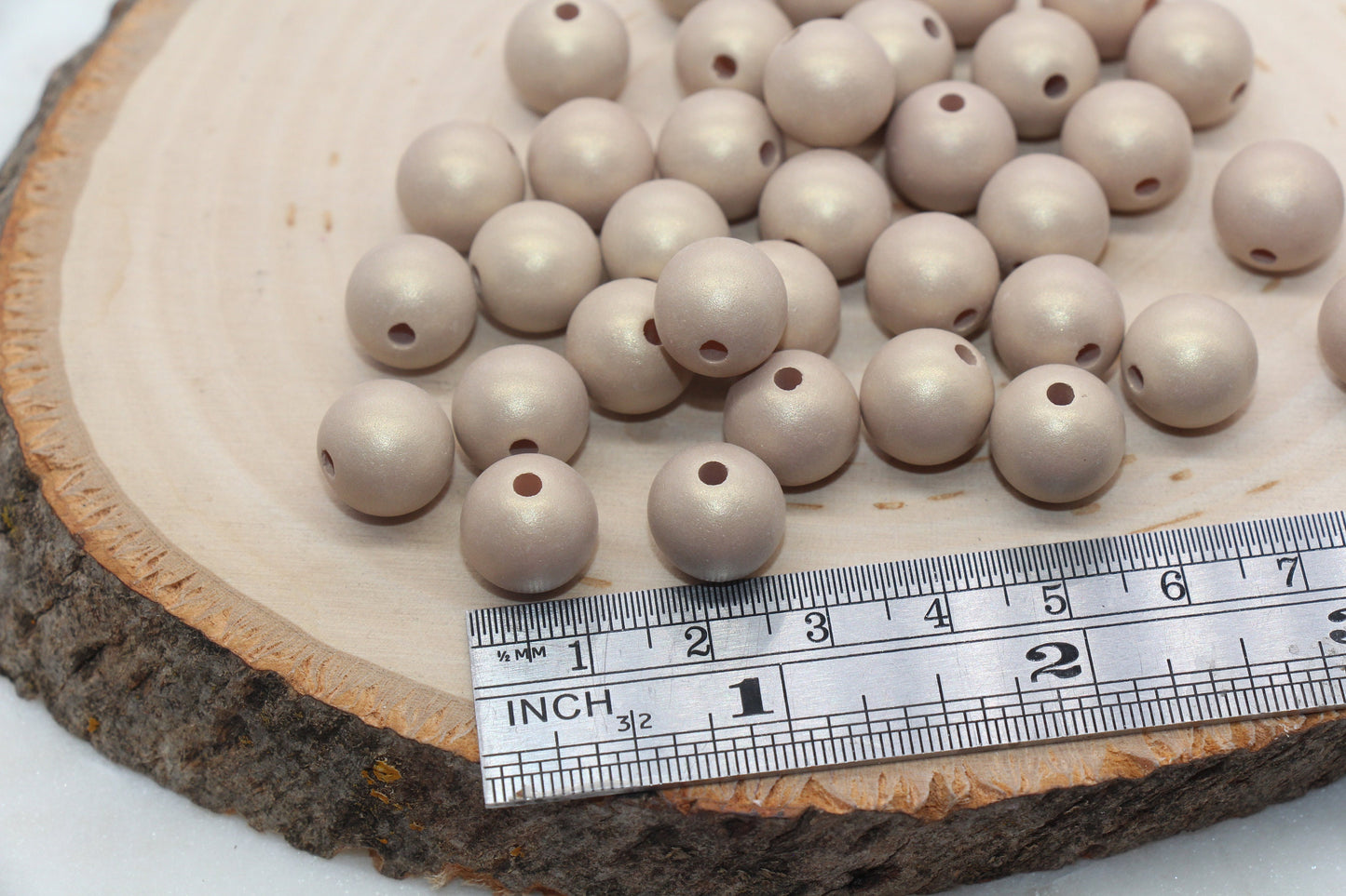 12mm Golden Brown Shimmer Gumball Beads, Round Acrylic Loose Beads, Bubblegum Beads, Chunky Beads, Round Plastic Beads #2807