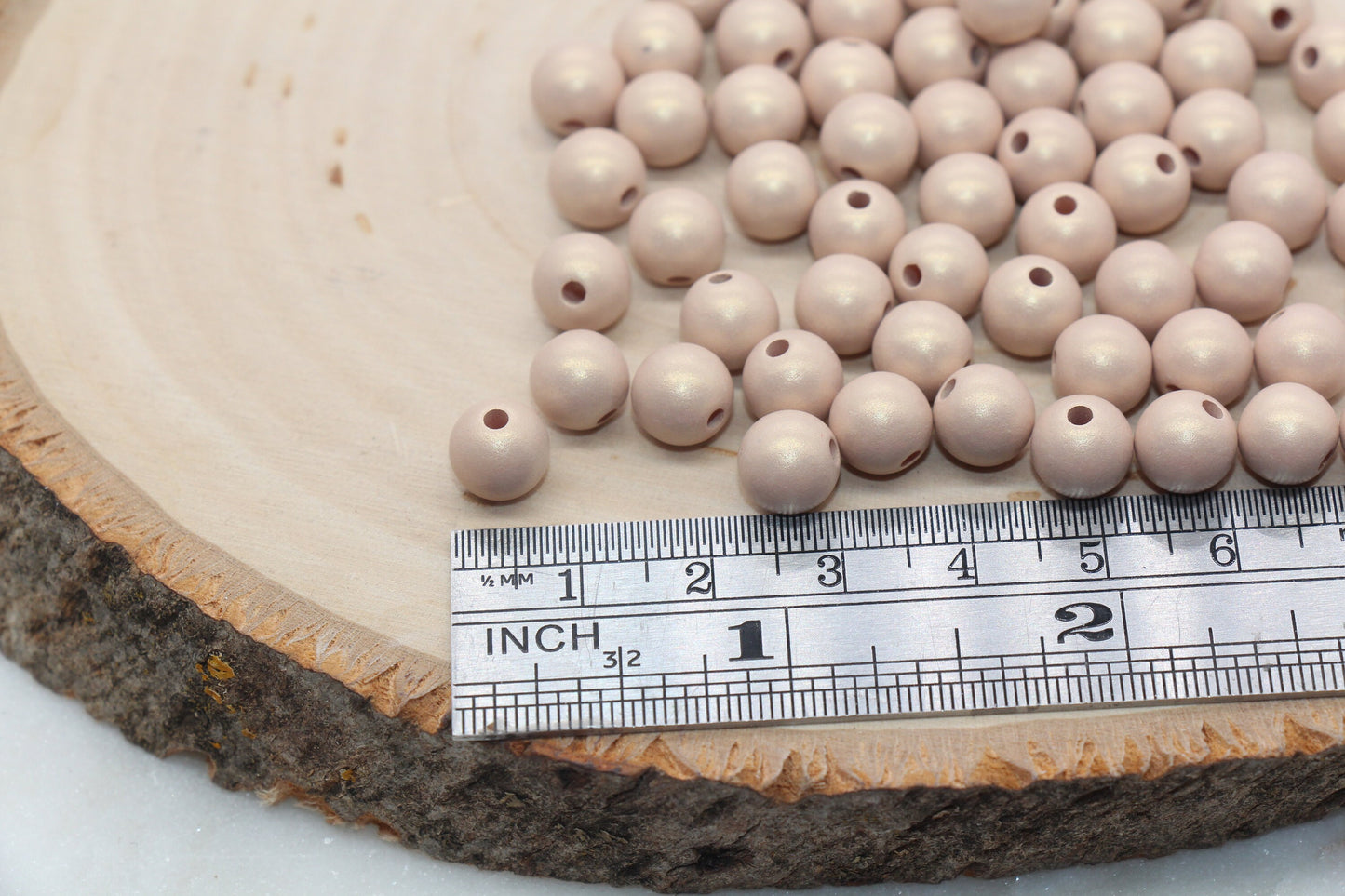 8mm Golden Brown Shimmer Gumball Beads, Round Acrylic Loose Beads, Bubblegum Beads, Chunky Beads, Smooth Round Plastic Beads #2808