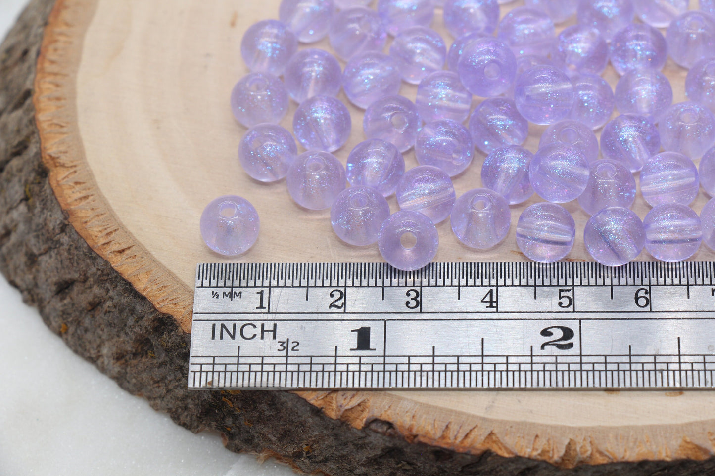 8mm Purple Glitter Round Beads, Iridescent Acrylic Gumball Beads, Translucent Round Spacer Beads, Bubblegum Beads, Plastic Round Bead #2858