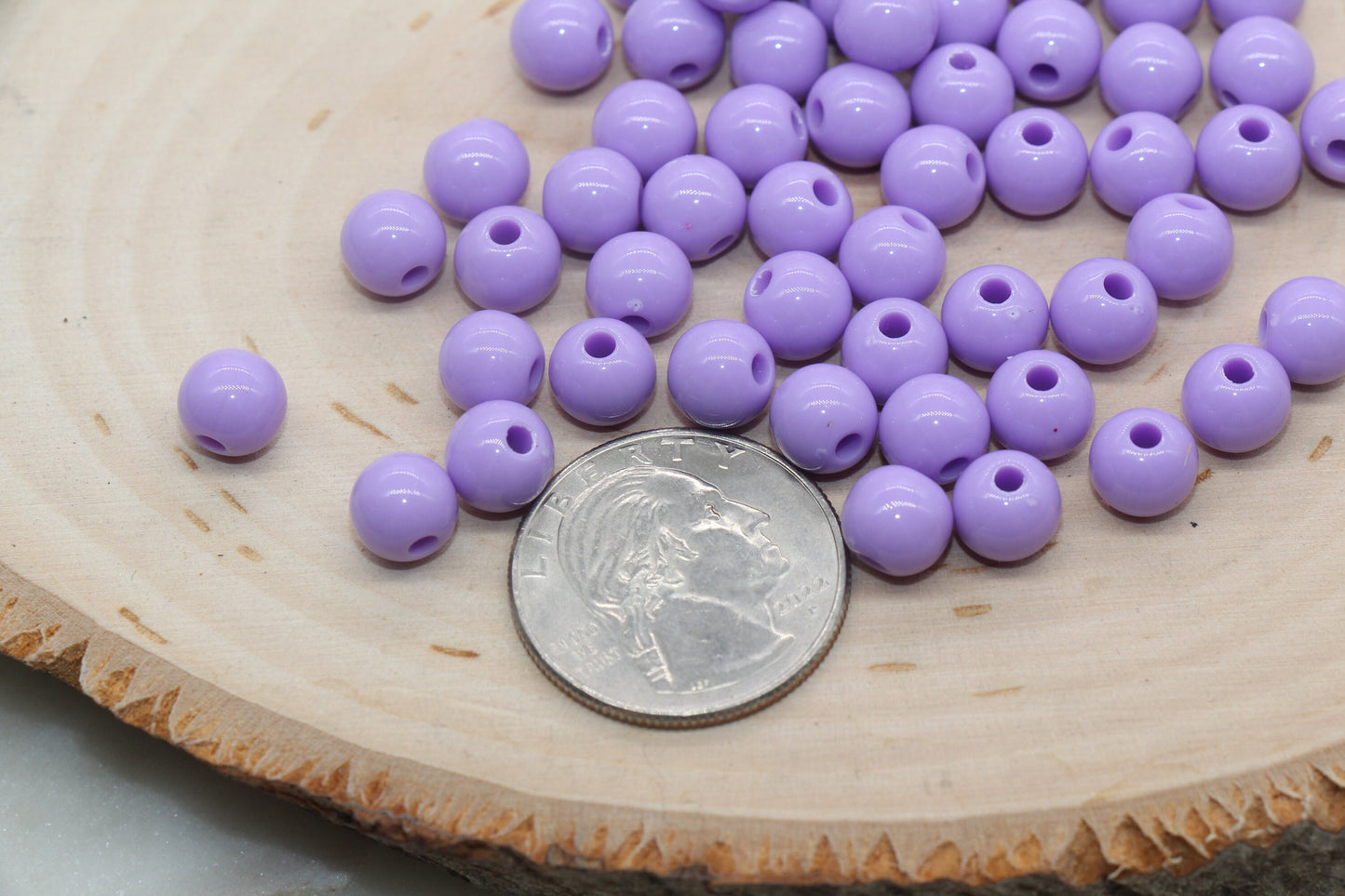 8mm Lavender Gumball Beads, Round Acrylic Purple Loose Beads, Bubblegum Beads, Chunky Beads, Bubble Gum Beads, Smooth Round Beads #1336