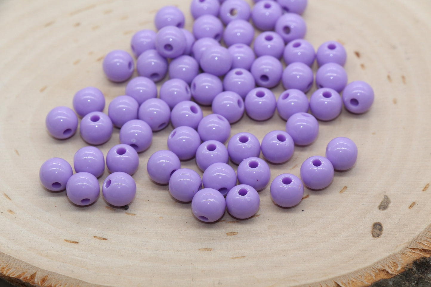 8mm Lavender Gumball Beads, Round Acrylic Purple Loose Beads, Bubblegum Beads, Chunky Beads, Bubble Gum Beads, Smooth Round Beads #1336