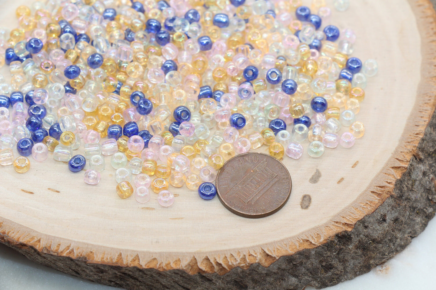 Mix Iridescent Glass Seed Beads, 4mm 6/0 Glass Seed Beads, Multicolor Seed Beads, Rocailles Beads, Beading Supplies, Bracelet Beads #2937