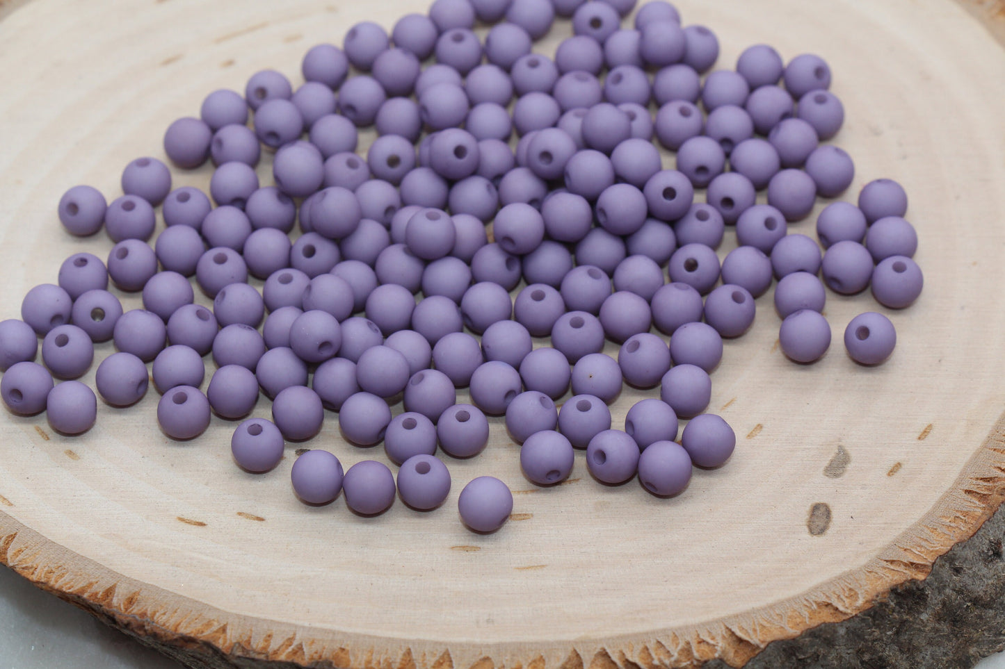 6mm Matte Dusty Lavender Gumball Beads, Frosted Round Acrylic Loose Beads, Matte Bubblegum Beads, Chunky Beads, Round Plastic Beads #2965