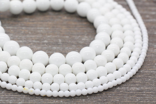 Porcelain Round Beads, White Round Porcelain Beads, White Round Loose Bead, Jewelry Making Wholesale Beads, Size 4mm 6mm 8mm 10mm,12mm, #216