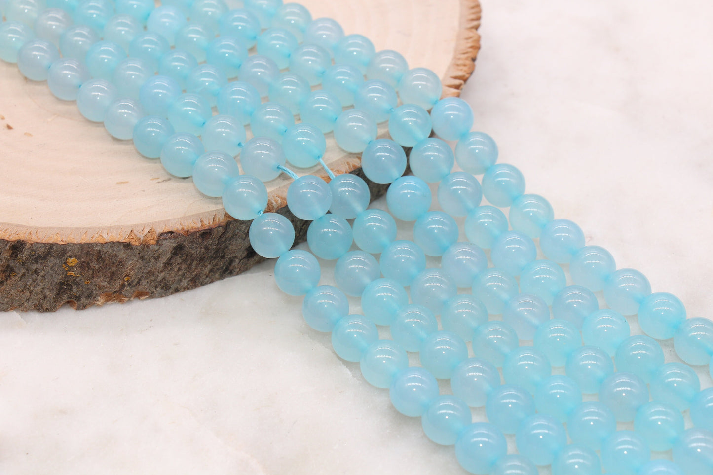 Blue Agate Beads, Blue Gemstones Round Beads, Size 6mm 8mm 10mm #267