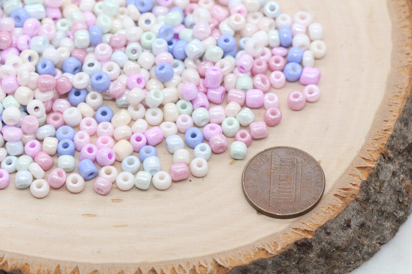 Mix Creamy Glass Seed Beads, 4mm 6/0 Glass Seed Beads, Mix Multicolor Seed Beads, Rocailles Beads, Beading Supplies, Bracelet Beads #2923