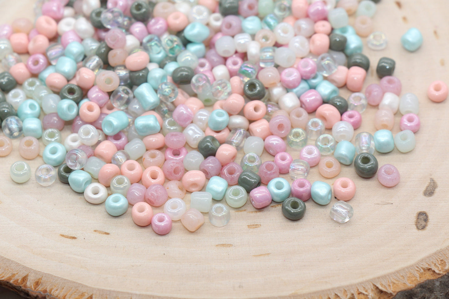 Mix Creamy Glass Seed Beads, 4mm 6/0 Glass Seed Beads, Mix Multicolor Seed Beads, Rocailles Beads, Beading Supplies, Bracelet Beads #2924