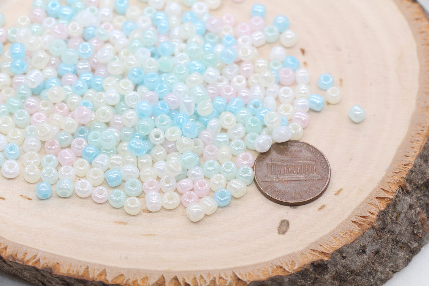 Mix Creamy Glass Seed Beads, 4mm 6/0 Glass Seed Beads, Mix Multicolor Seed Beads, Rocailles Beads, Beading Supplies, Bracelet Beads #2927