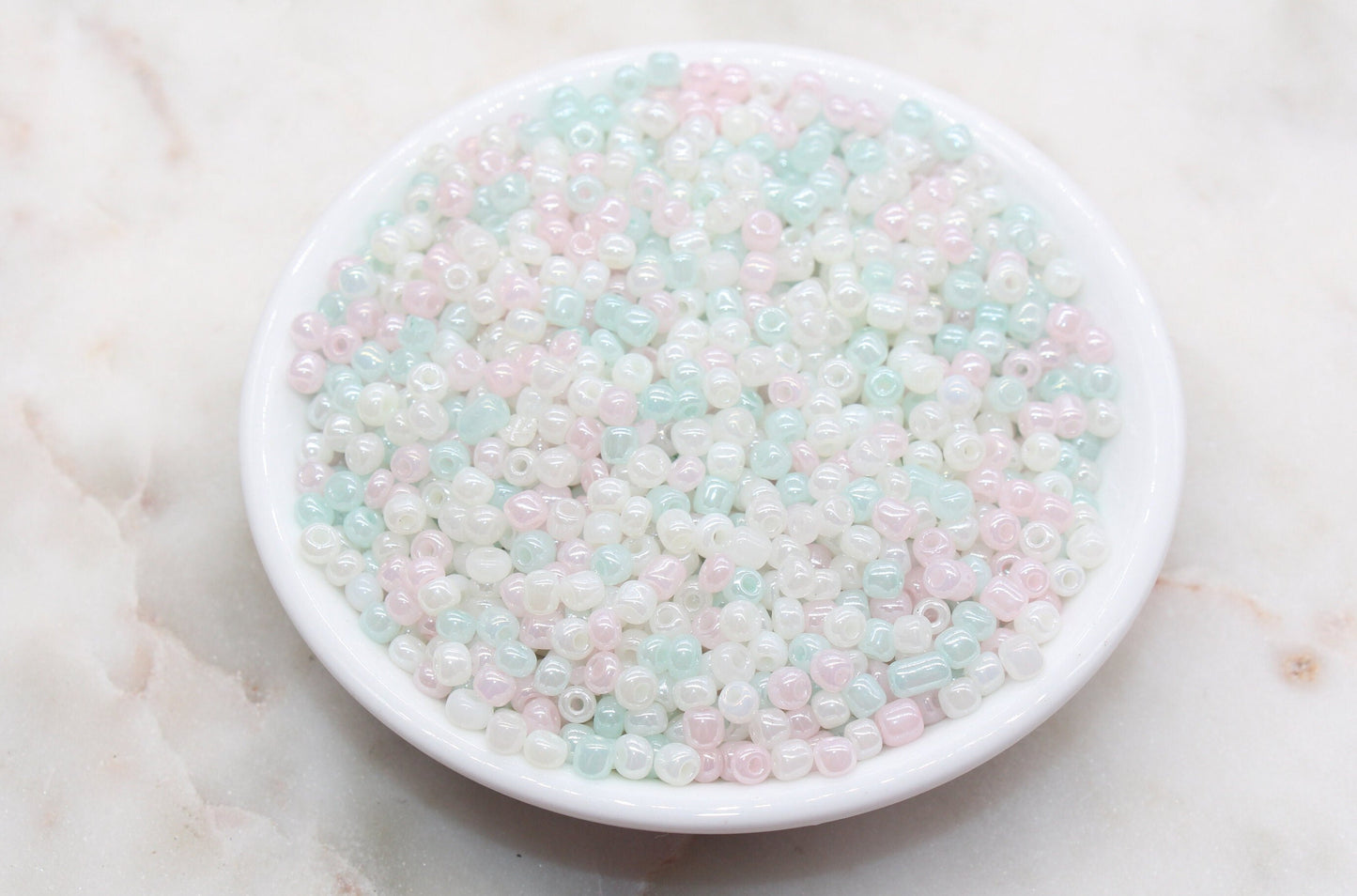 Mix Creamy Pastel Glass Seed Beads, 4mm 6/0 Glass Seed Beads, Multicolor Seed Beads, Rocailles Beads, Beading Supplies, Bracelet Beads #2936