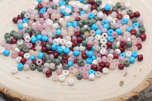 Mix Glass Seed Beads, 4mm 6/0 Glass Seed Beads, Multicolor Seed Beads, Rocailles Beads, Beading Supplies, Bracelet Beads #2962