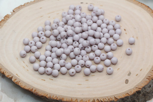 6mm Matte Elephant Gray Gumball Beads, Frosted Round Acrylic Loose Beads, Matte Bubblegum Beads, Chunky Beads, Round Plastic Beads #2968