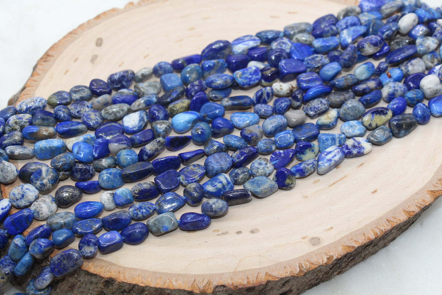 Lapis Lazuli Nugget Beads, Lapis Lazuli Gemstone Loose Beads, Pebble Beads, Chip Beads, Nugget Beads, Size 6mm-7mm, #13
