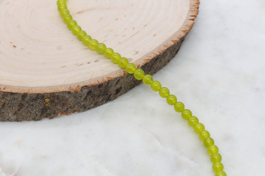 Green Jade Beads, Smooth Gemstone Round Loose Beads, Size 6mm 8mm 10mm #273