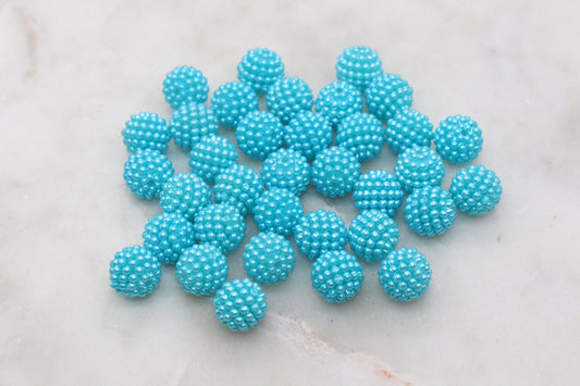 12mm Blue Berry Beads, Acrylic Beads, Round Acrylic Loose Beads, Bubblegum Beads, Chunky Beads, Beads for Bracelet #2983