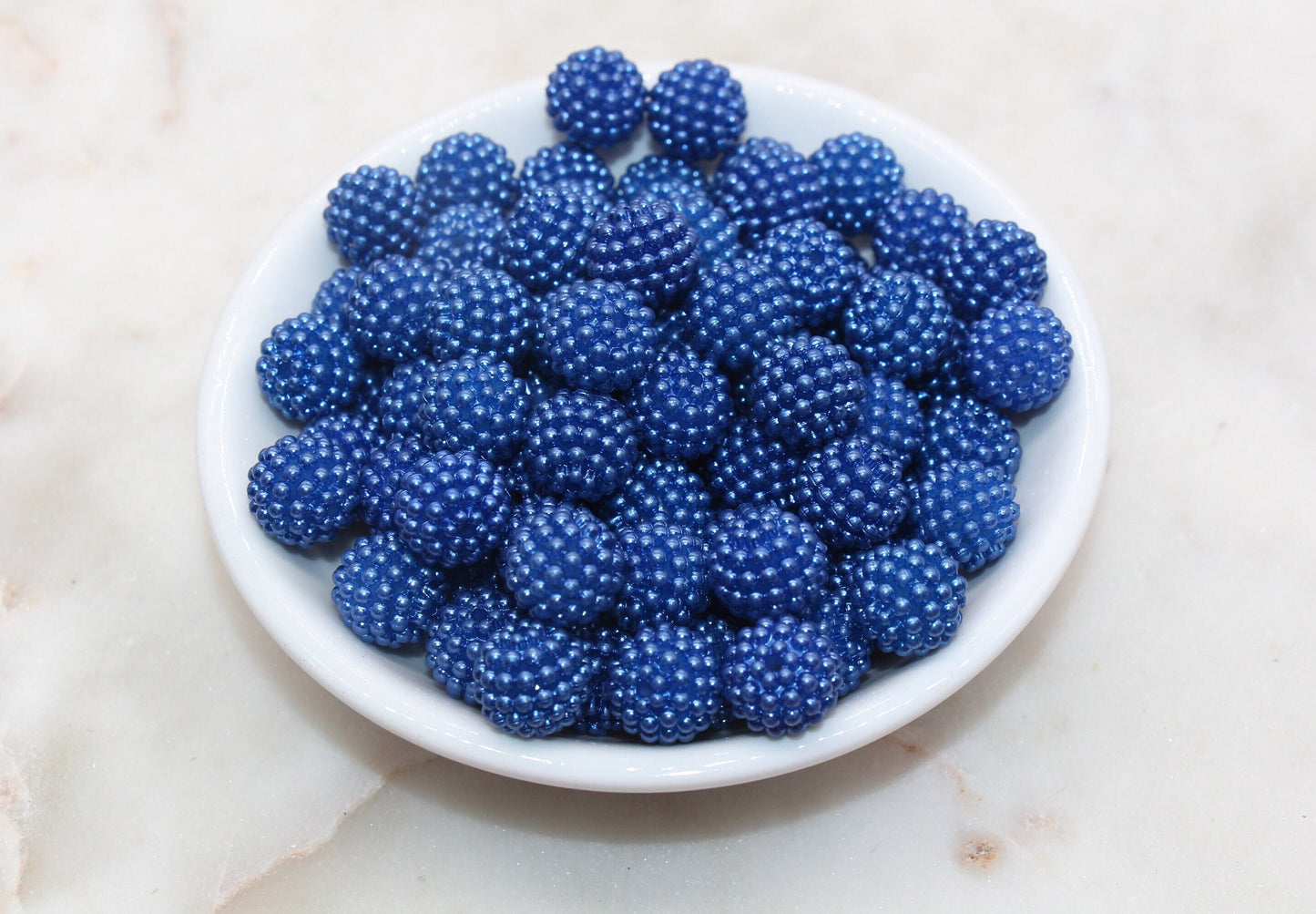 12mm Royal Blue Berry Beads, Acrylic Beads, Round Acrylic Loose Beads, Bubblegum Beads, Chunky Beads, Beads for Bracelet #2984