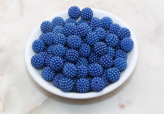 12mm Royal Blue Berry Beads, Acrylic Beads, Round Acrylic Loose Beads, Bubblegum Beads, Chunky Beads, Beads for Bracelet #2984