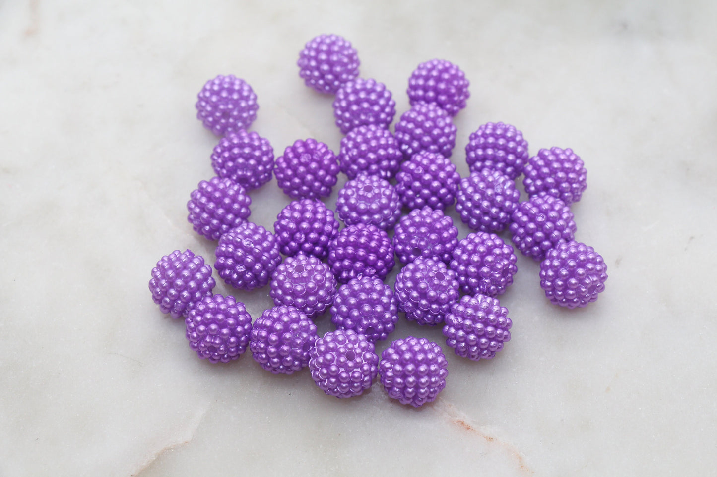 12mm Violet Purple Berry Beads, Acrylic Beads, Round Acrylic Loose Beads, Bubblegum Beads, Chunky Beads, Beads for Bracelet #2990