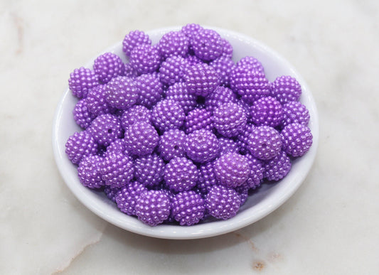 12mm Violet Purple Berry Beads, Acrylic Beads, Round Acrylic Loose Beads, Bubblegum Beads, Chunky Beads, Beads for Bracelet #2990
