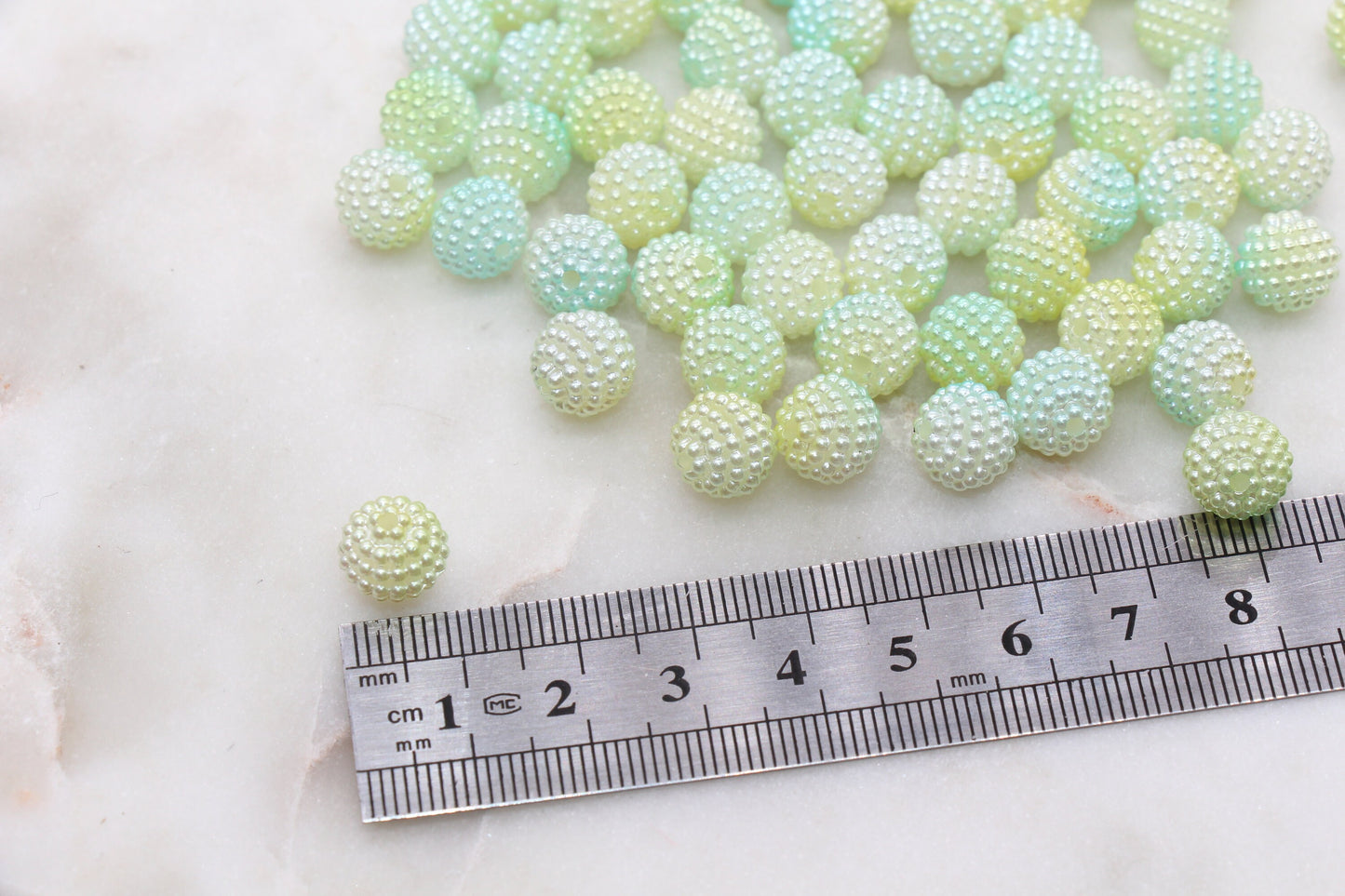 10mm Ombre Berry Beads, Imitation Pearl Acrylic Beads, Pearly Round Acrylic Loose Beads, Bubblegum Beads, Chunky Beads #2996