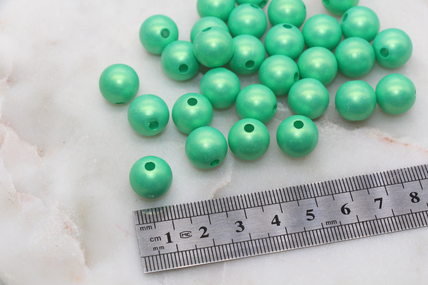 12mm Green Shimmer Gumball Beads, Round Acrylic Loose Beads, Bubblegum Beads, Chunky Beads, Plastic Beads, Jewelry Making Beads #3020