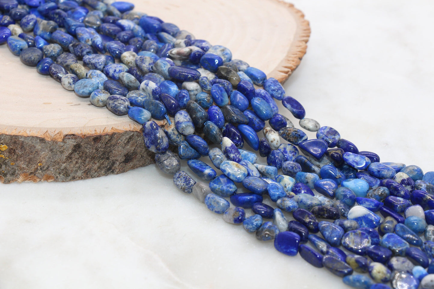Lapis Lazuli Nugget Beads, Lapis Lazuli Gemstone Loose Beads, Pebble Beads, Chip Beads, Nugget Beads, Size 6mm-7mm, #13