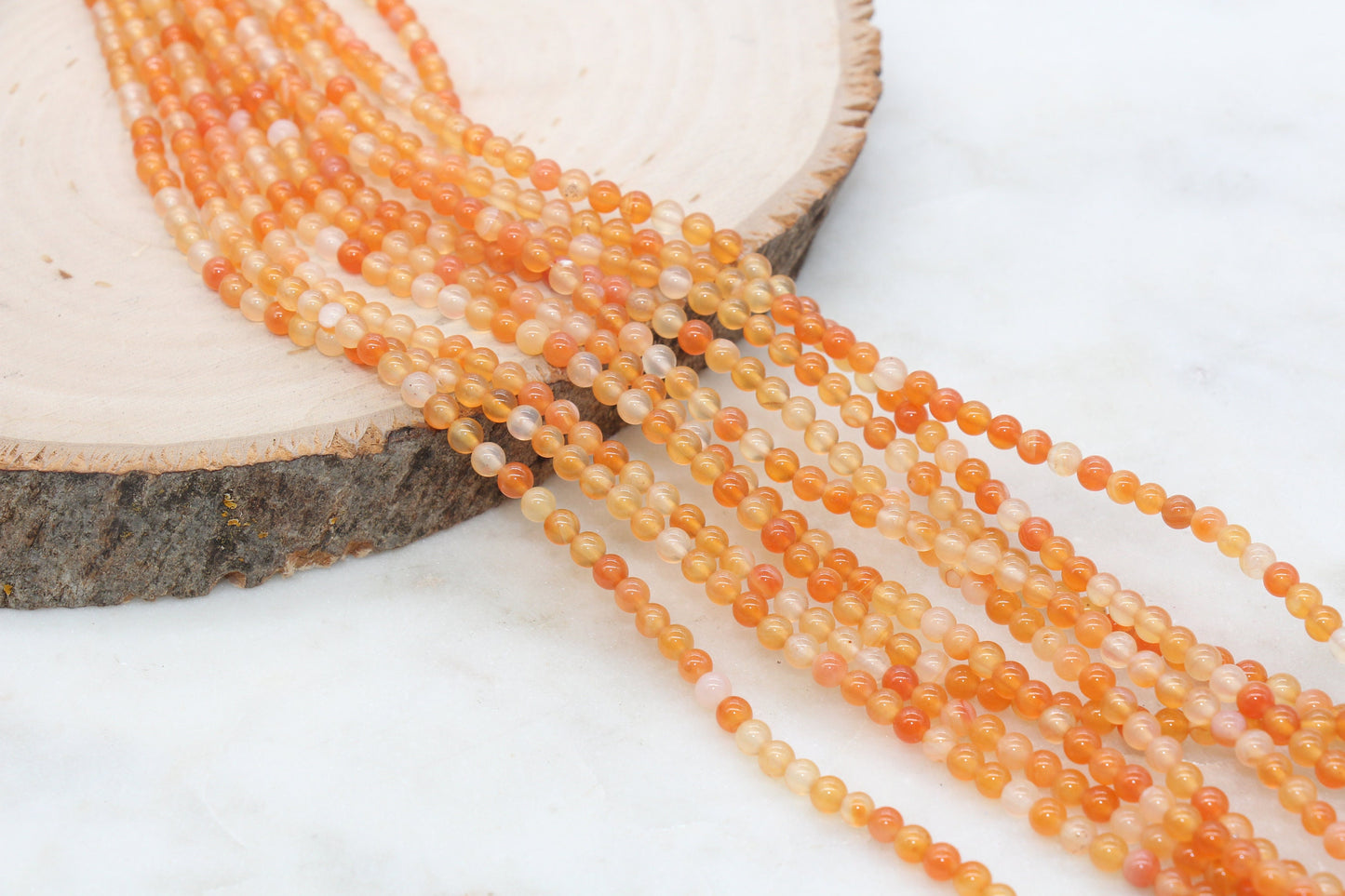 Orange Red Agate Beads, Agate Gemstone Smooth Round Beads, Jewelry Making Beads, Size 4mm 6mm 8mm 10mm 12mm, #82