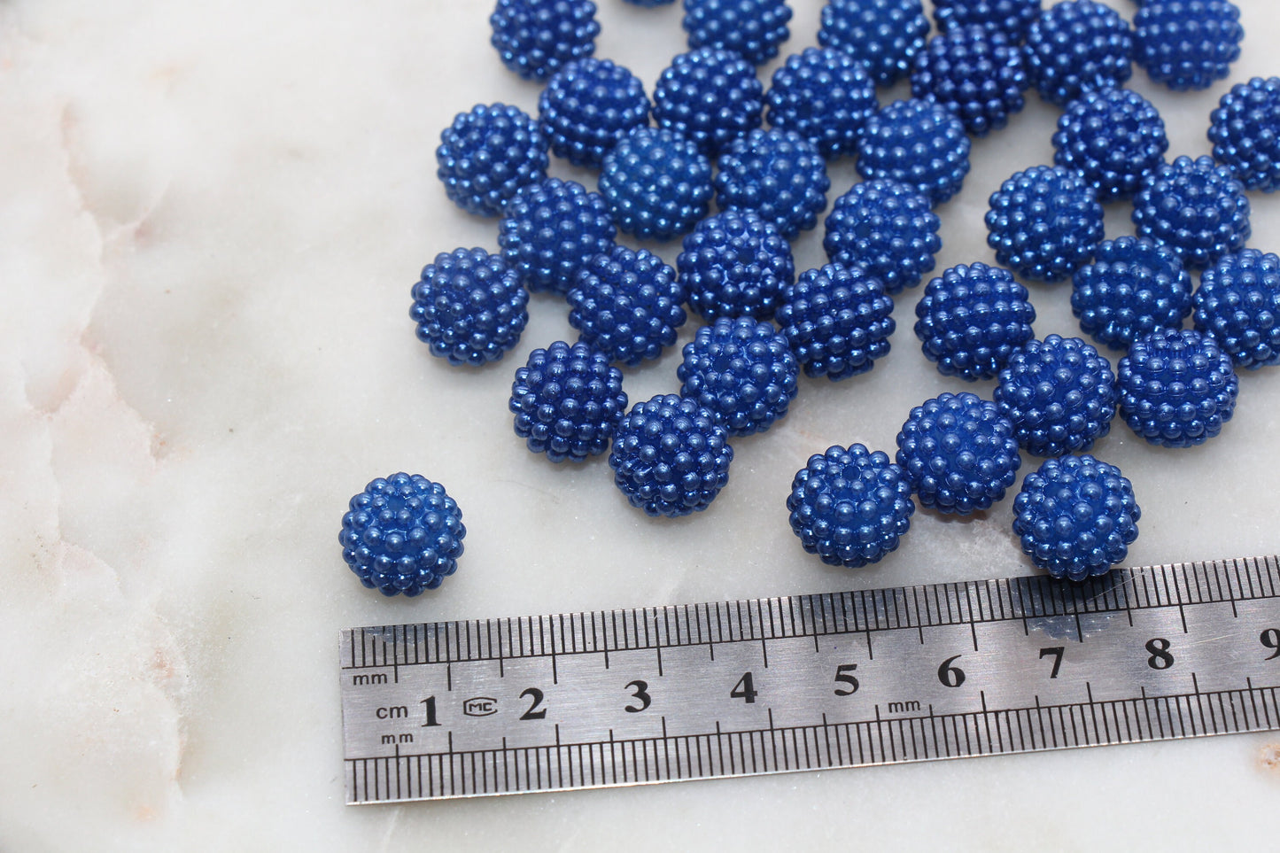 12mm Royal Blue Berry Beads, Acrylic Beads, Round Acrylic Loose Beads, Bubblegum Beads, Chunky Beads, Beads for Bracelet #2984