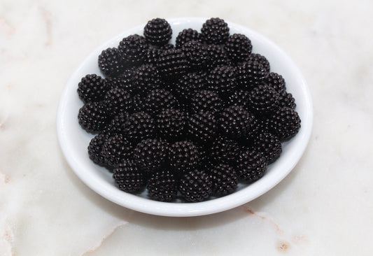 12mm Black Berry Beads, Acrylic Beads, Round Acrylic Loose Beads, Bubblegum Beads, Chunky Beads, Beads for Bracelet #2986