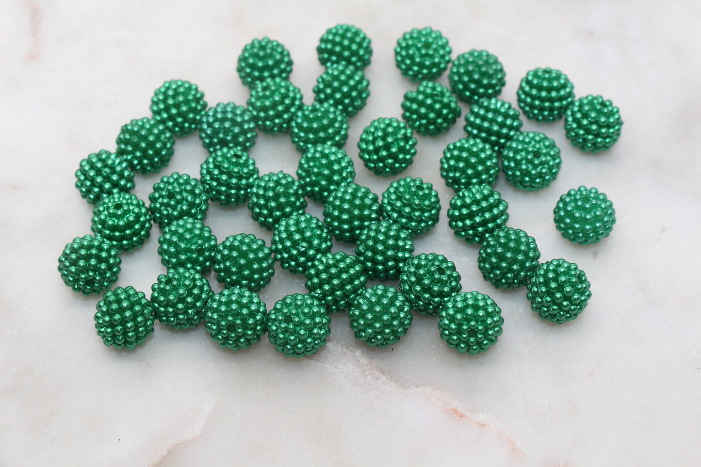 12mm Green Berry Beads, Acrylic Beads, Round Acrylic Loose Beads, Bubblegum Beads, Chunky Beads, Beads for Bracelet #2988