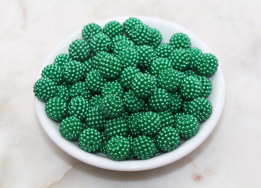 12mm Green Berry Beads, Acrylic Beads, Round Acrylic Loose Beads, Bubblegum Beads, Chunky Beads, Beads for Bracelet #2988