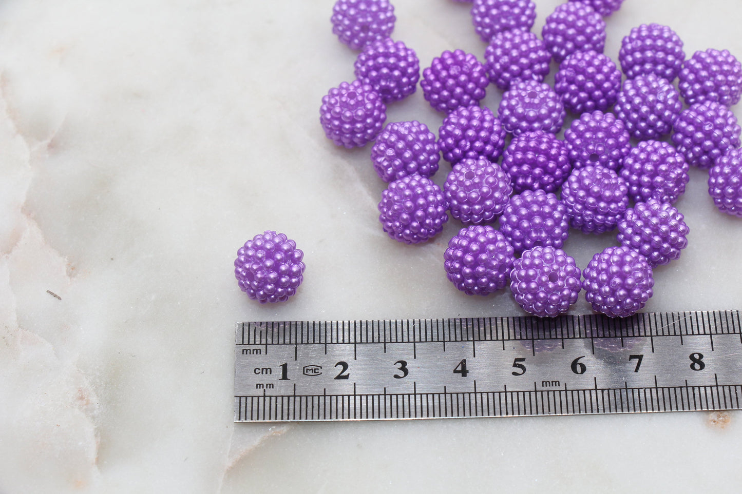 12mm Violet Purple Berry Beads, Acrylic Beads, Round Acrylic Loose Beads, Bubblegum Beads, Chunky Beads, Beads for Bracelet #2990