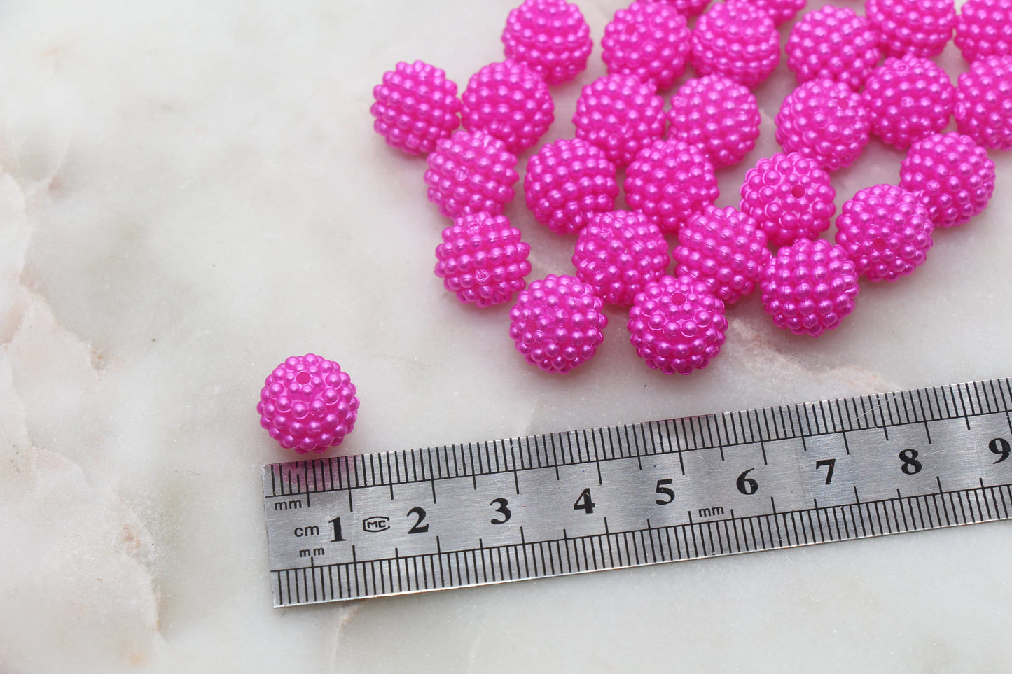 12mm Hot Pink Purple Berry Beads, Acrylic Beads, Round Acrylic Loose Beads, Bubblegum Beads, Chunky Beads, Beads for Bracelet #2991
