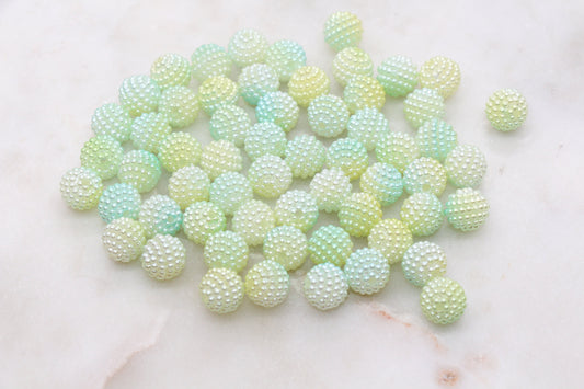 10mm Ombre Berry Beads, Imitation Pearl Acrylic Beads, Pearly Round Acrylic Loose Beads, Bubblegum Beads, Chunky Beads #2996