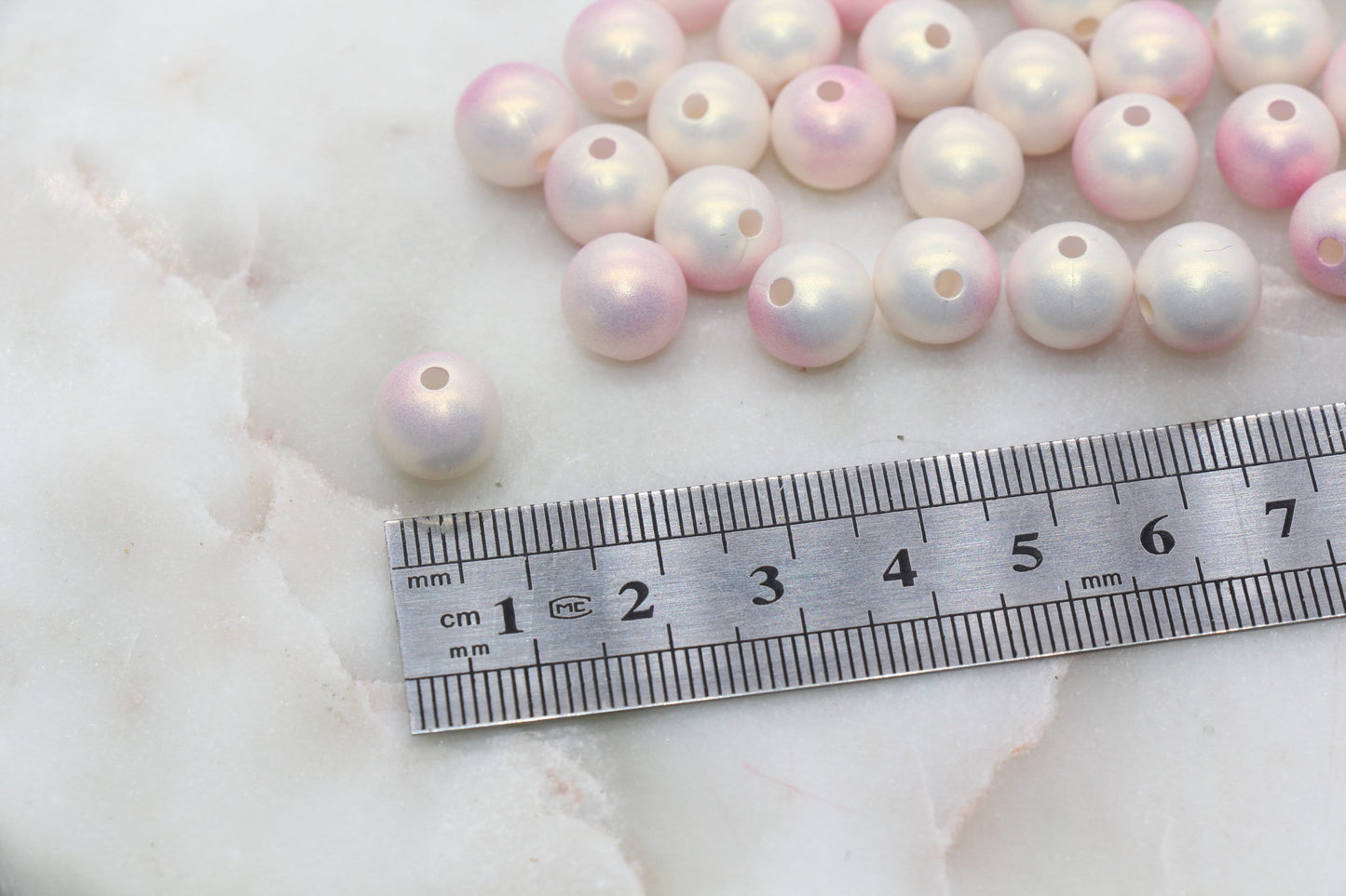 10mm Pink Ombre Shimmer Gumball Beads, Round Acrylic Loose Beads, Bubblegum Beads, Chunky Beads, Gumball Beads, Smooth Plastic Beads #3029