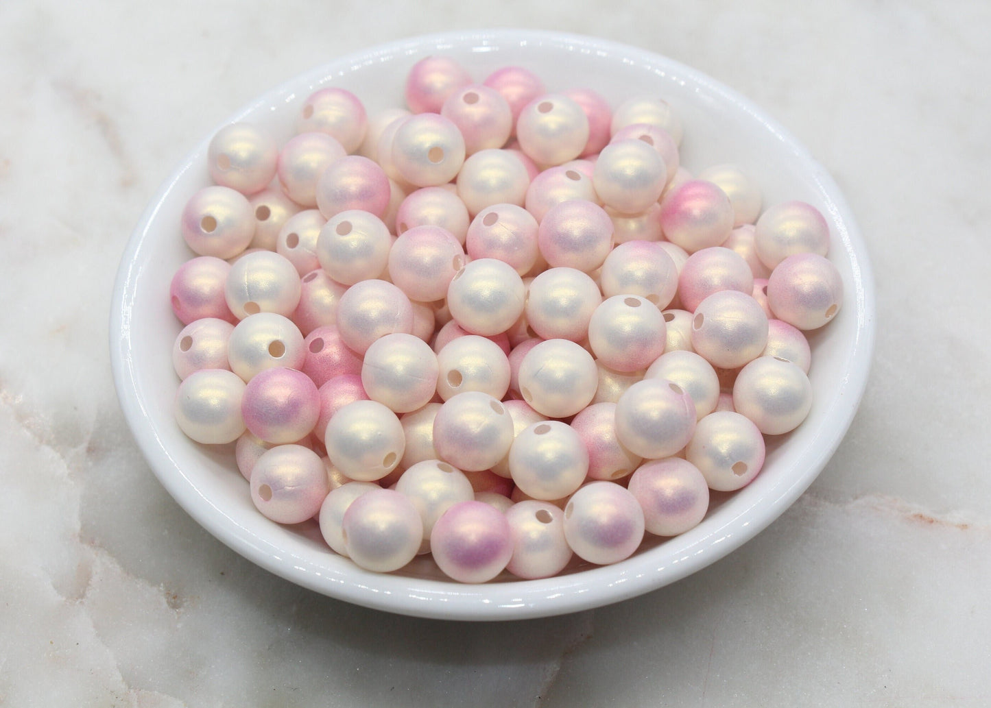 10mm Pink Ombre Shimmer Gumball Beads, Round Acrylic Loose Beads, Bubblegum Beads, Chunky Beads, Gumball Beads, Smooth Plastic Beads #3029